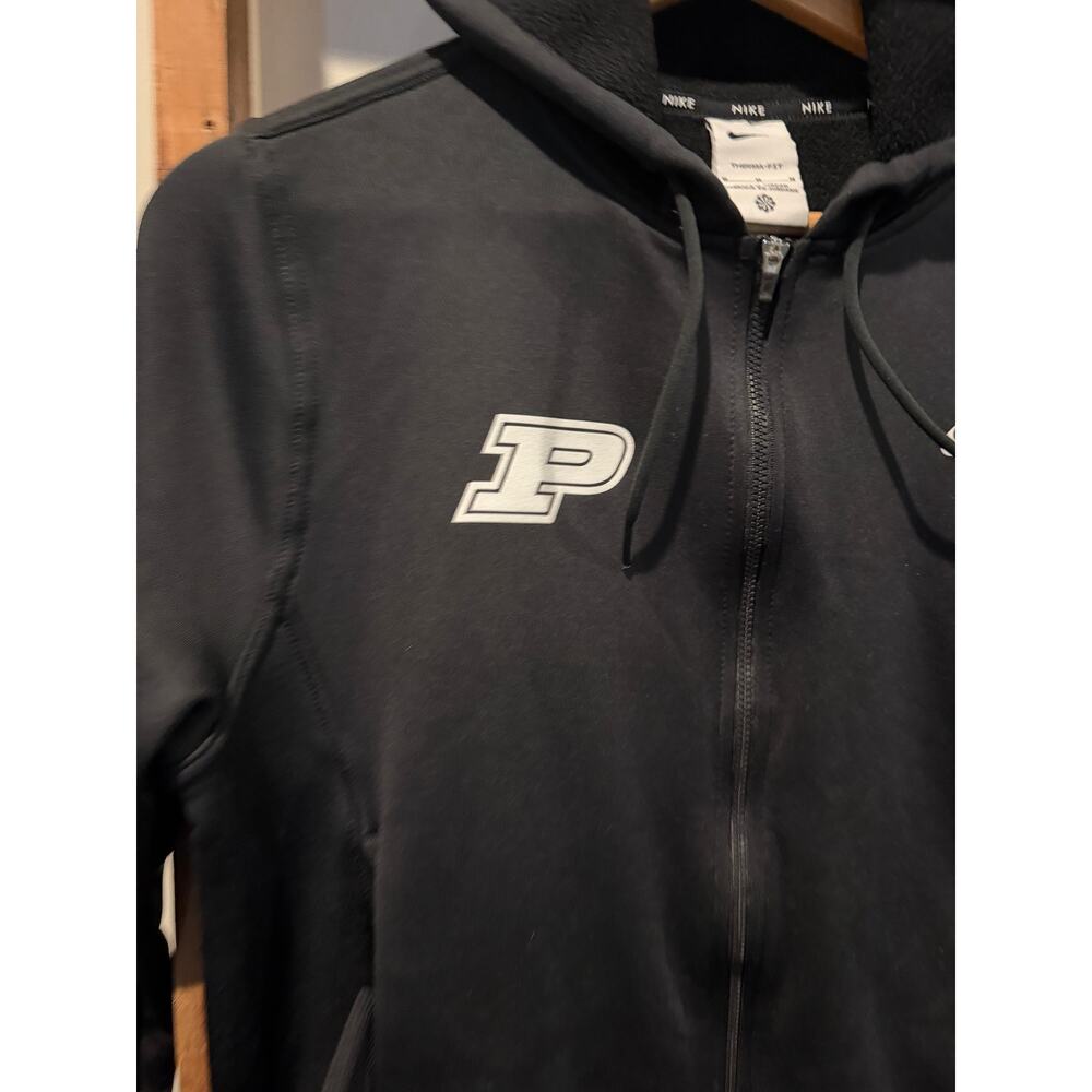 Nike Therma-FIT Purdue Boilermakers Full Zip Hoodie Black Women’s Medium - Picture 2 of 5